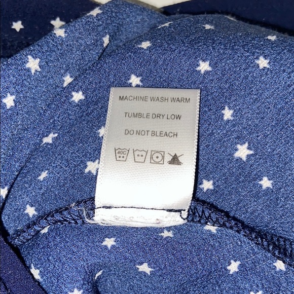 Emmelee for F.C. Blue and White Wrap Mini Skirt Sz L - Picture 4 of 5